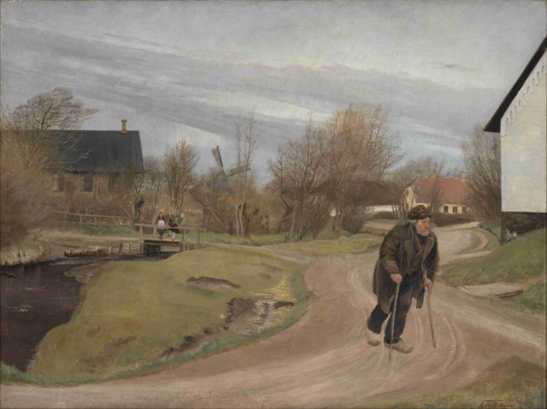 Springtime in Hals, Jutland,Printemps à Hals, Jutland,L.A. Ring,Anneau de L.A.,Peinture à l'huile