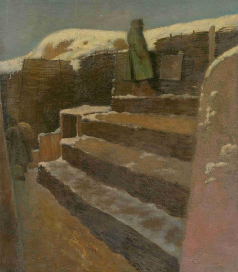 Frontový maliar,Imbianchino frontale,Ladislav Mednyánszky,Pittura ad olio,Pittura ad olio, all'aperto