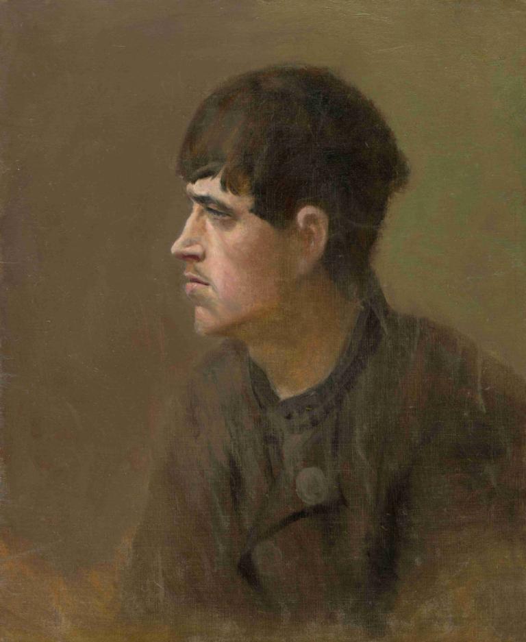 Half-Figure of a Young Man from Profile,Полуфигура молодого человека в профиль,Ladislav Mednyánszky