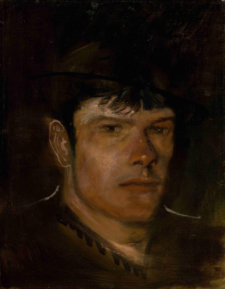 Lad with a Large Ear and a Small Hat,Der Junge mit dem großen Ohr und dem kleinen Hut,Ladislav Mednyánszky