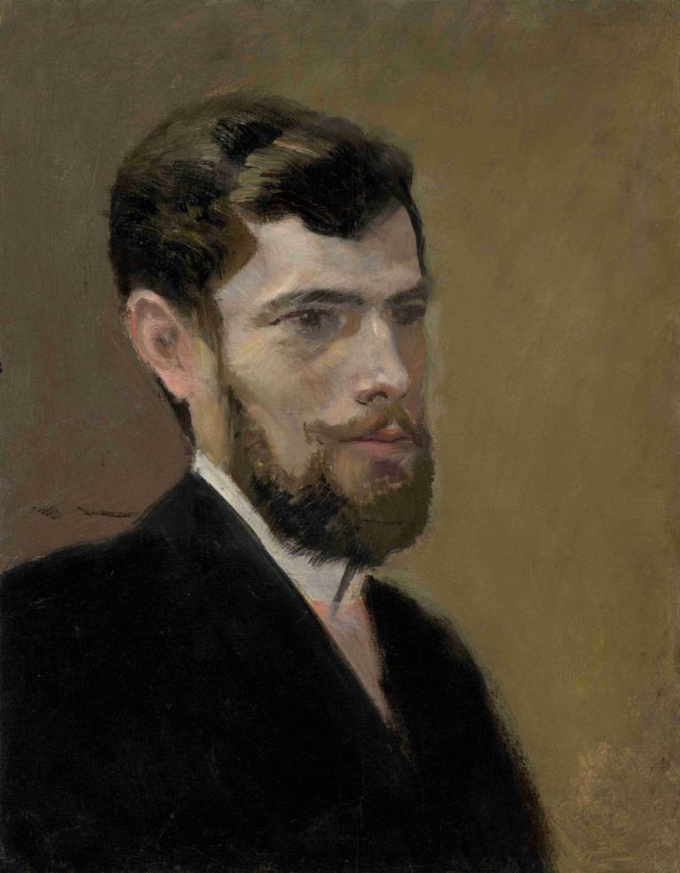 Study of a Bearded Man in a Black Suit,Étude d'un homme barbu en costume noir,Ladislav Mednyánszky