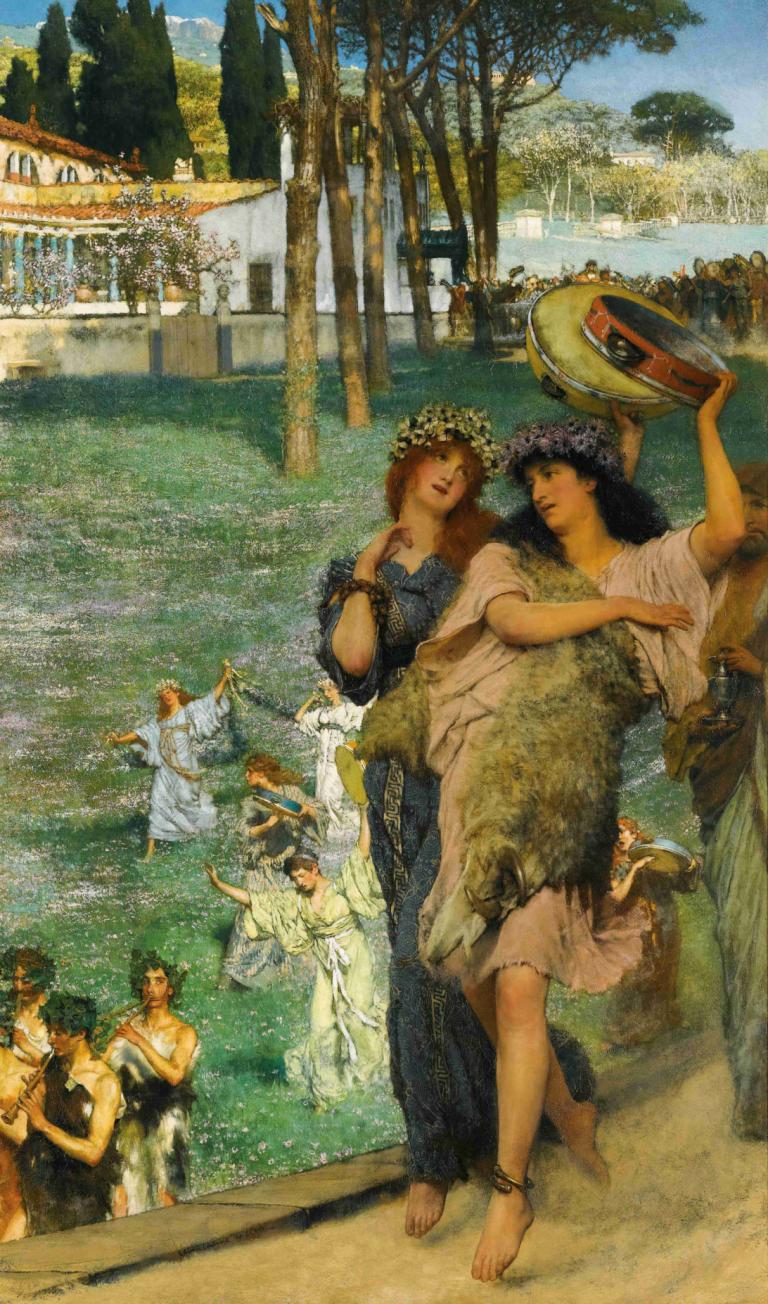 A Spring Festival [On The Road To The Temple Of Ceres],Lawrence Alma-Tadema,Oil Painting,Oil Painting