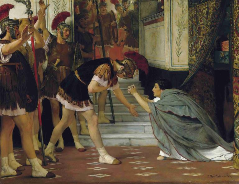 Proclaiming Claudius Emperor, Opus XlVIII,Proclamación de Claudio Emperador, Opus XlVIII,Lawrence Alma-Tadema