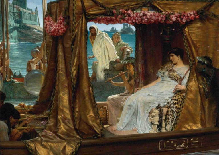 The Meeting Of Antony And Cleopatra 41 Bc,El encuentro de Antonio y Cleopatra 41 a.C.,Lawrence Alma-Tadema