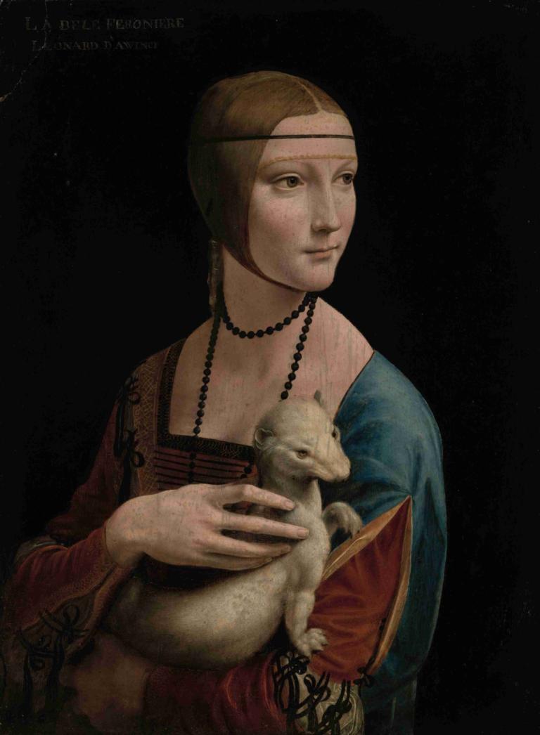 Lady with an Ermine – Portrait of Cecilia Gallerani (ca.1473–1536),Leonardo da Vinci,Oil Painting