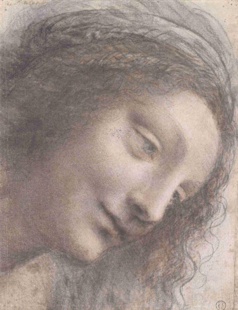 The Head of the Virgin in Three-Quarter View Facing Right