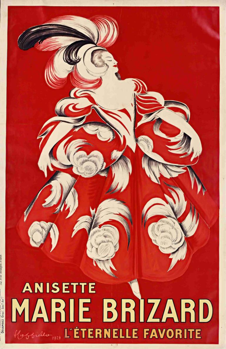 Anisette Marie Brizard L'éternelle Favorite,Leonetto Cappiello,Illustrazione,Illustrazione, assolo, 1 ragazza