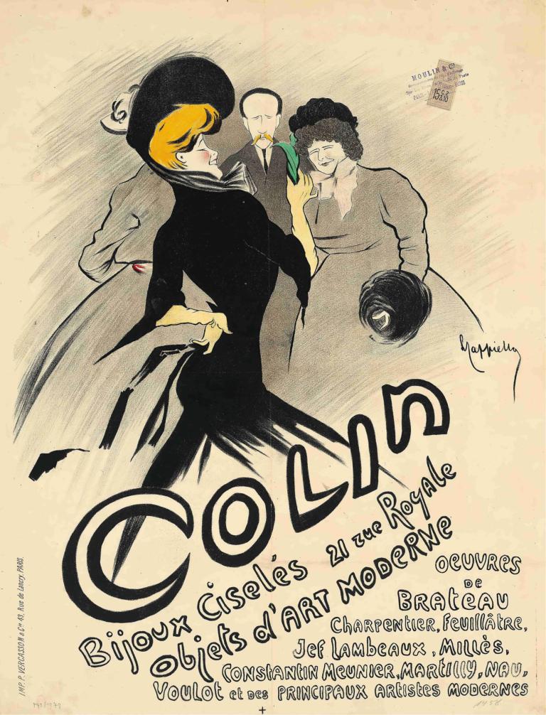 Colin,Leonetto Cappiello,Illustration,Illustration, english text, 1girl, multiple boys, multiple girls