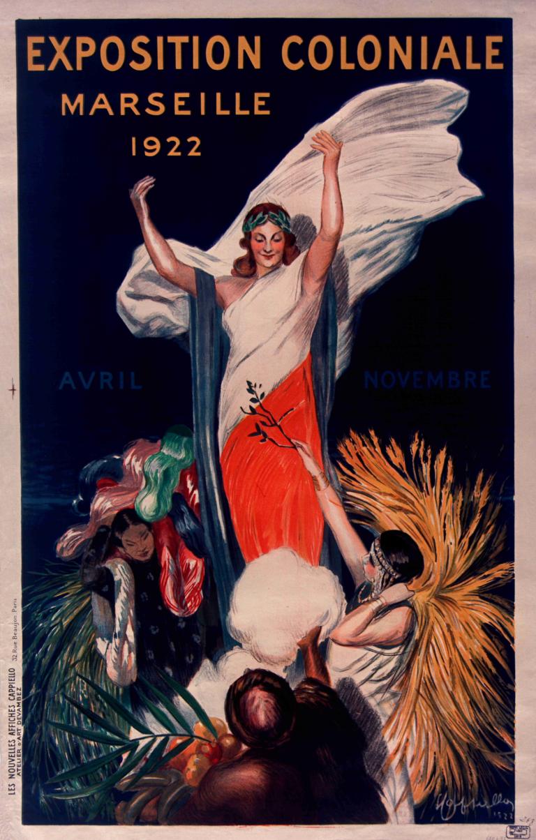 Exposition coloniale, Marseille 1922,Koloni Sergisi, Marsilya 1922,Leonetto Cappiello,İllüstrasyon