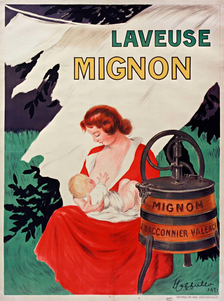 Laveuse Mignon,Arandela Mignon,Leonetto Cappiello,Ilustración,Ilustración, bebé, parodia de bellas artes