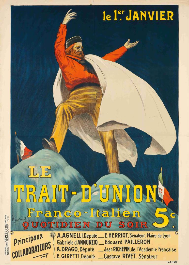 Le Trait-D'union,Leonetto Cappiello,Abbildung,Abbildung, 1Junge, männlicher Fokus, Solo, Kap, Hut