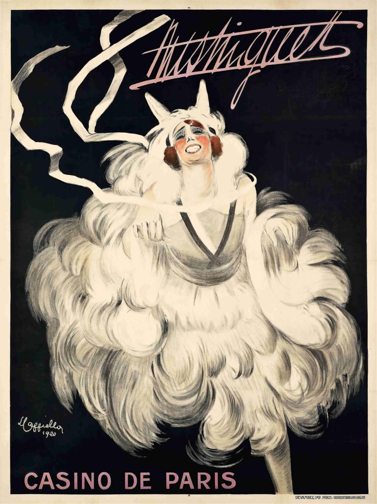 Mistinguett, Casino De Paris,Leonetto Cappiello,Illustration,Illustration, 1girl, solo, animal ears