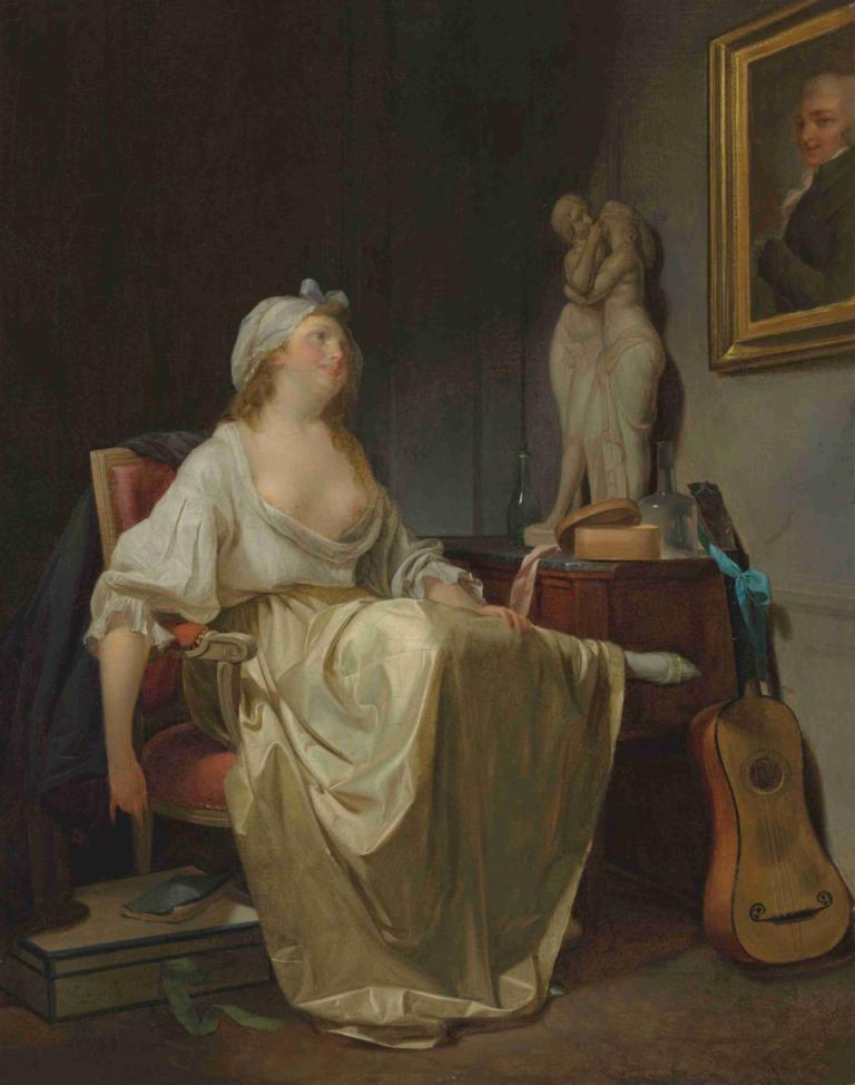 Avant la toilette,Pred pranjem,Louis Léopold Boilly,Oljna slika,Oljna slika, likovna parodija, obleka