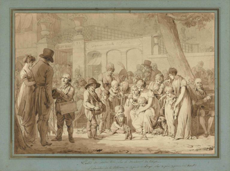 Compositional Drawing for 'Entrance to the Jardin Turc',《Jardin Turc入口》構圖,Louis Léopold Boilly,路易·利奧波德·博伊爾