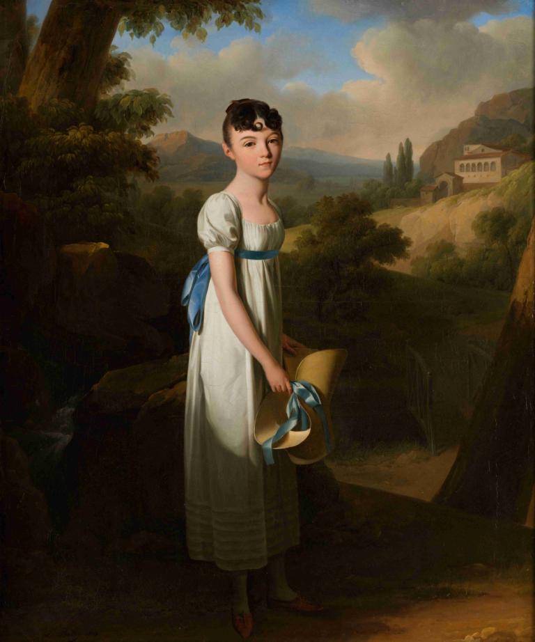 Portrait de Mademoiselle Athénaïs d'Albenas,Porträt von Fräulein Athenaïs d'Albenas,Louis Léopold Boilly