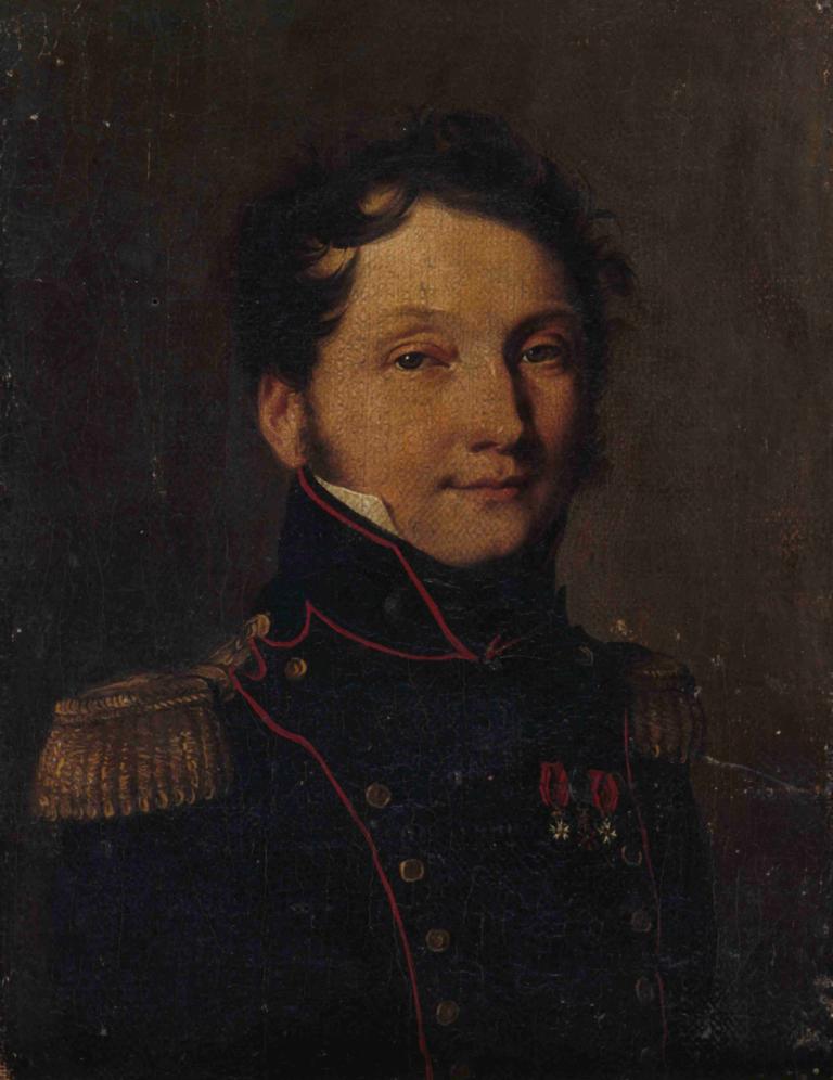 Portrait dit du capitaine Jules Raulin,Retrato del capitán Jules Raulin,Louis Léopold Boilly,Pintura al óleo