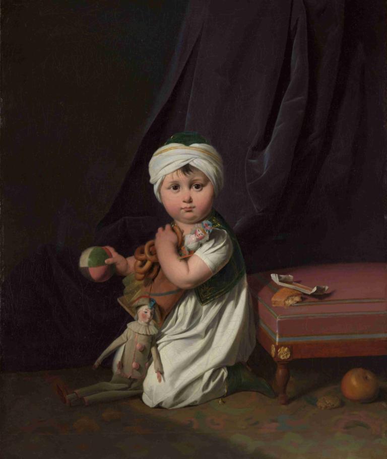 Portrait of a Boy,Portrét chlapce,Louis Léopold Boilly,Olejomalba,Olejomalba, 1 kluk, dítě, mužské zaměření