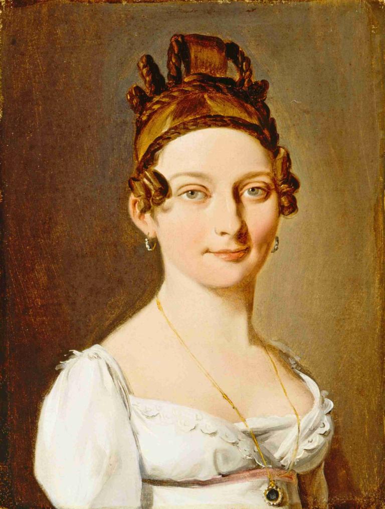 Portrait of a Lady,Portret van een dame,Louis Léopold Boilly,Olieverf,Olieverf, 1meisje, juwelen, solo