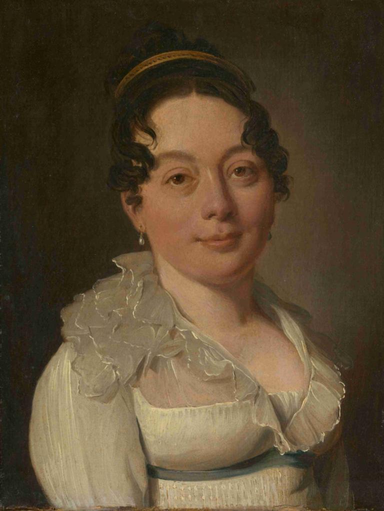 Portrait of a Woman,Portrett av en kvinne,Louis Léopold Boilly,Oljemaleri,Oljemaleri, 1 jente, solo