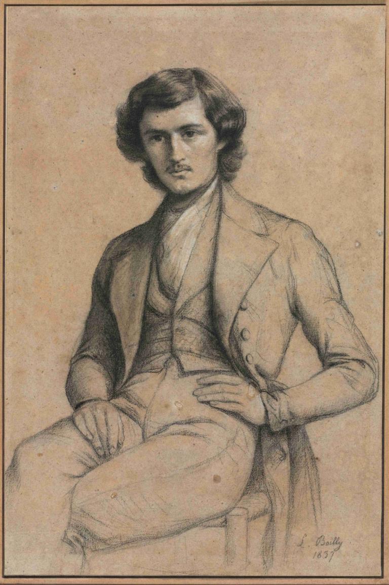 Portrait of a Young Man,Portrett av en ung mann,Louis Léopold Boilly,Kobberplate Etsning,Kobberplate Etsning