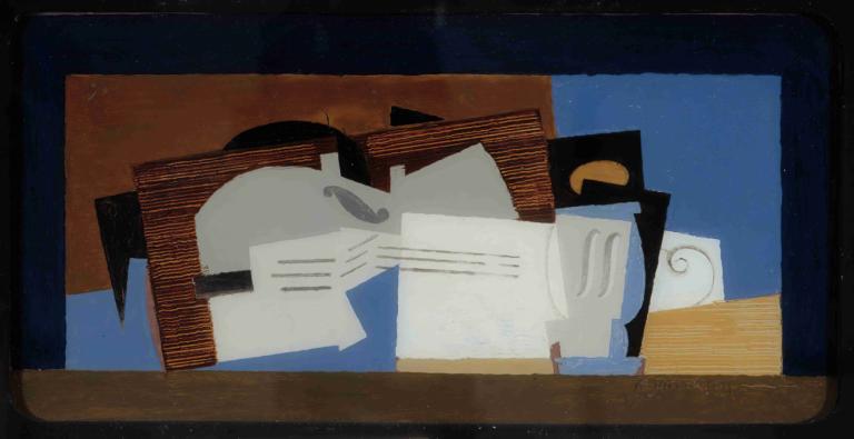 Composition,Louis Marcoussis,Oil Painting,Oil Painting, no humans, closed eyes