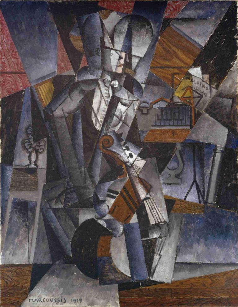 The Musician,Musikern,Louis Marcoussis,Oljemålning,Oljemålning, traditionella medier, 1 pojke