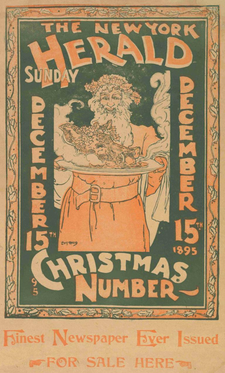 The New York Herald; Sunday, December 15,New York Herald; søndag den 15. december,Louis Rhead,Illustration