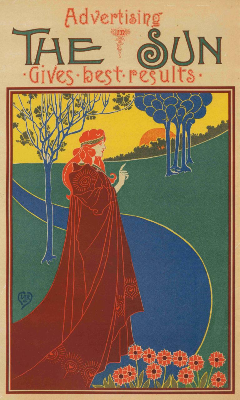 The Sun Gives Good Results,Slunce dává dobré výsledky,Louis Rhead,Ilustrace,Ilustrace, květ, sólo, strom