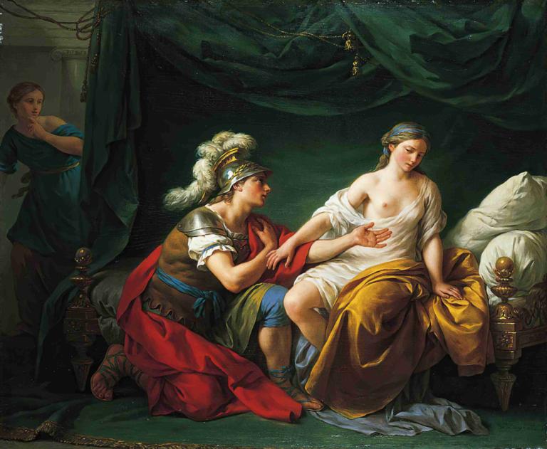 Alcibiades on his Knees Before his Mistress,Alcibiades Berlutut di Hadapan Majikannya