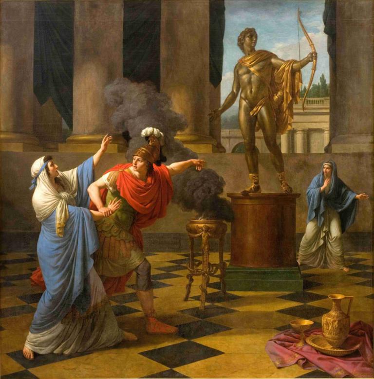 Alexander Consulting the Oracle of Apollo,Louis-Jean-François Lagrenée,Oil Painting,Oil Painting