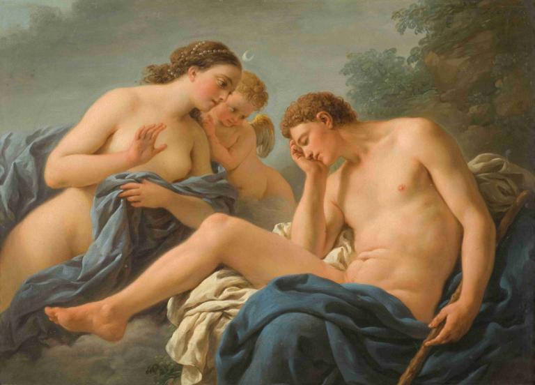 Diana and Endymion,Diana ed Endimione,Louis-Jean-François Lagrenée,Pittura ad olio,Pittura ad olio