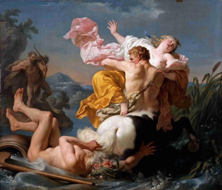 The Abduction Of Deianeira By The Centaur Nessus,켄타우루스 네서스에 의한 데이네이라의 납치,Louis-Jean-François Lagrenée