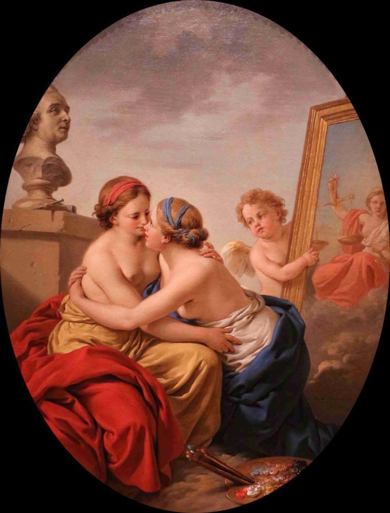 l'unione di pittura e scultura,la unión de la pintura y la escultura,Louis-Jean-François Lagrenée