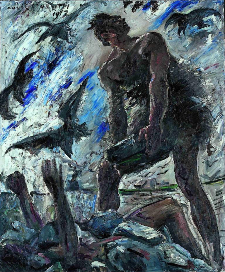 Cain,Kain,Lovis Corinth,Lovis Korint,Olejomalba,Olejomalba, malířsky, černé vlasy, 1 kluk, mužské zaměření