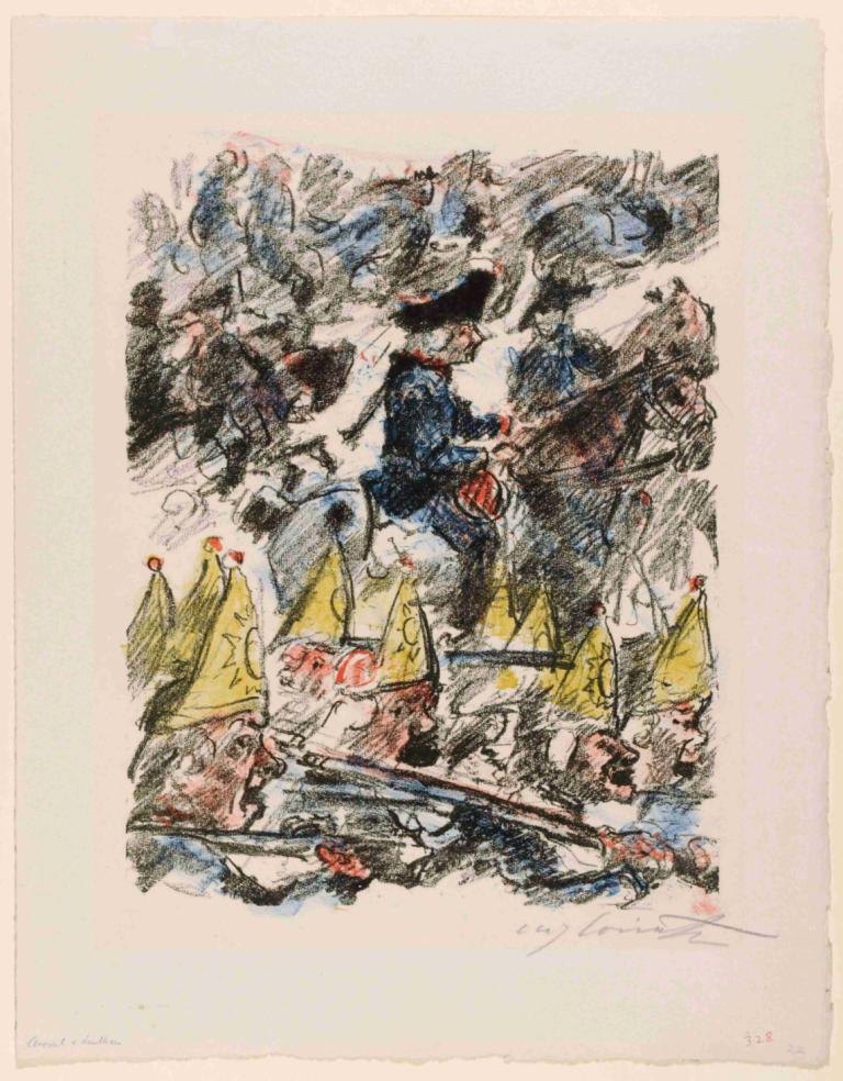 Der König Bei Leuthen,Lovis Corinth,Lovis Korinth,Ölgemälde,Ölgemälde, Hut, Solo, Wasserfahrzeug, 1Mädchen