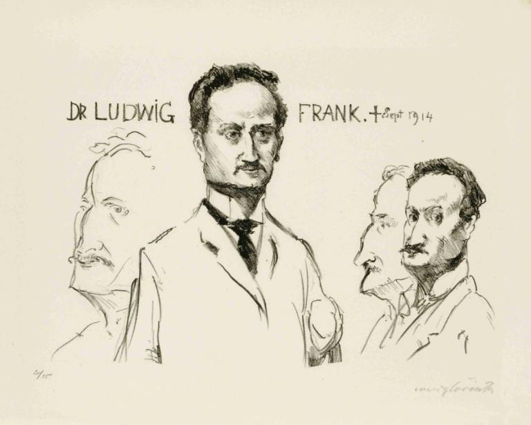 Dr. Ludwig Frank,Lovis Corinth,Lovis Korinth,Skizze,Skizze, einfarbig, männlicher Fokus, 3 Jungs