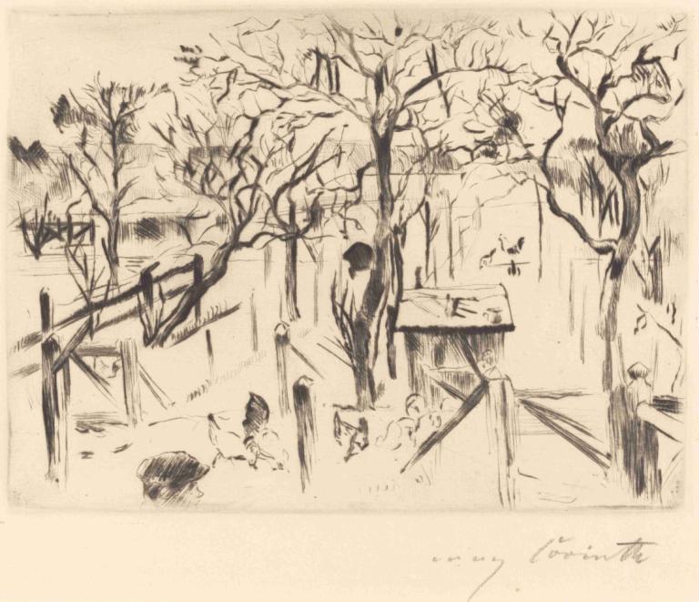 Fruit Garden in Autumn (Obstgarten im Herbst),Fruittuin in de herfst,Lovis Corinth,Lovis Korinthe,Schetsen