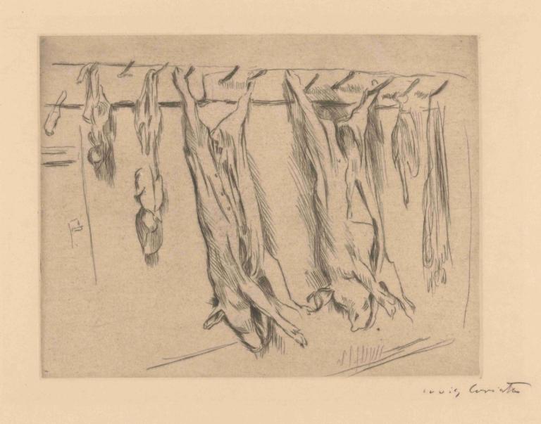 Geslachte varkens,Σφαγμένοι χοίροι,Lovis Corinth,Lovis Κόρινθος,Σκίτσο,Σκίτσο, όχι ανθρώπους, μονόχρωμος