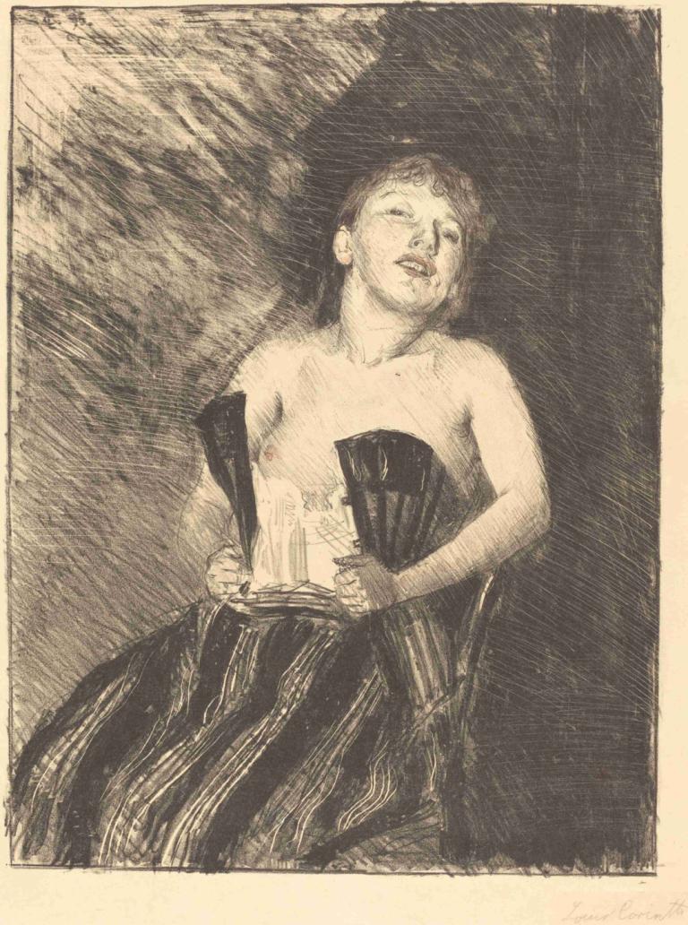 Girl in a Corset (Mädchen im Korsett),"ผู้หญิงในชุดรัดรูป" (Mr. Dadim Korsett),Lovis Corinth,โลวิส โคลินส์