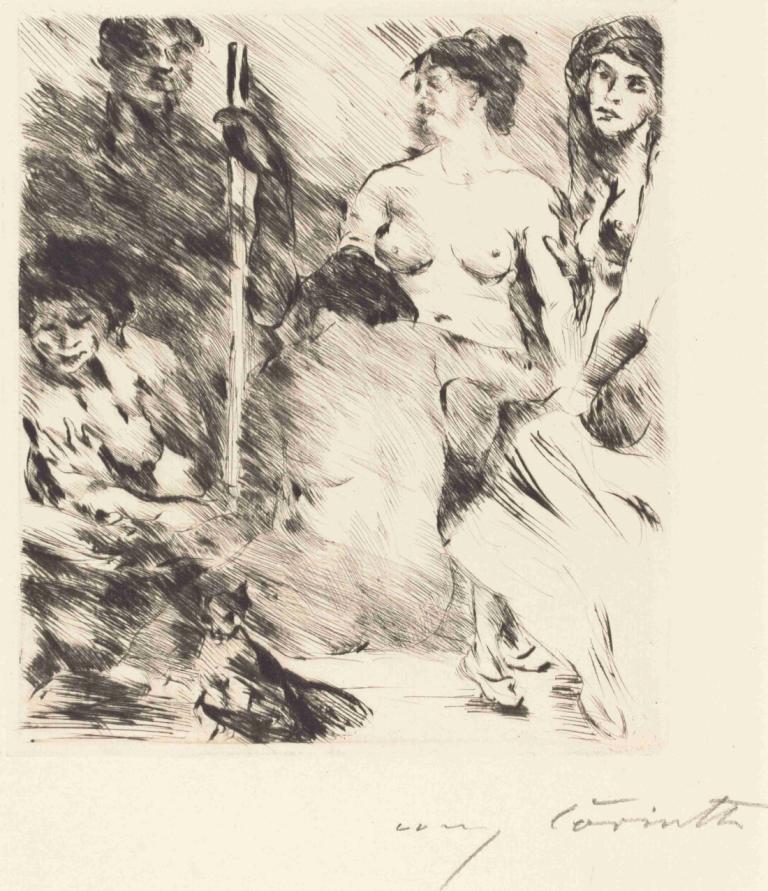 Harem (Der Harem),(Der Harham),Lovis Corinth,- Lovis Collins.,Khắc tấm đồng,Khắc tấm đồng, 1 cô gái, Đơn sắc