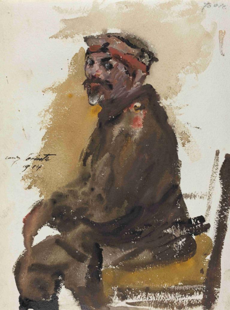 Hermann Struck In Uniform,Herman đang bị tấn công trong bộ đồng phục.,Lovis Corinth,- Lovis Collins.