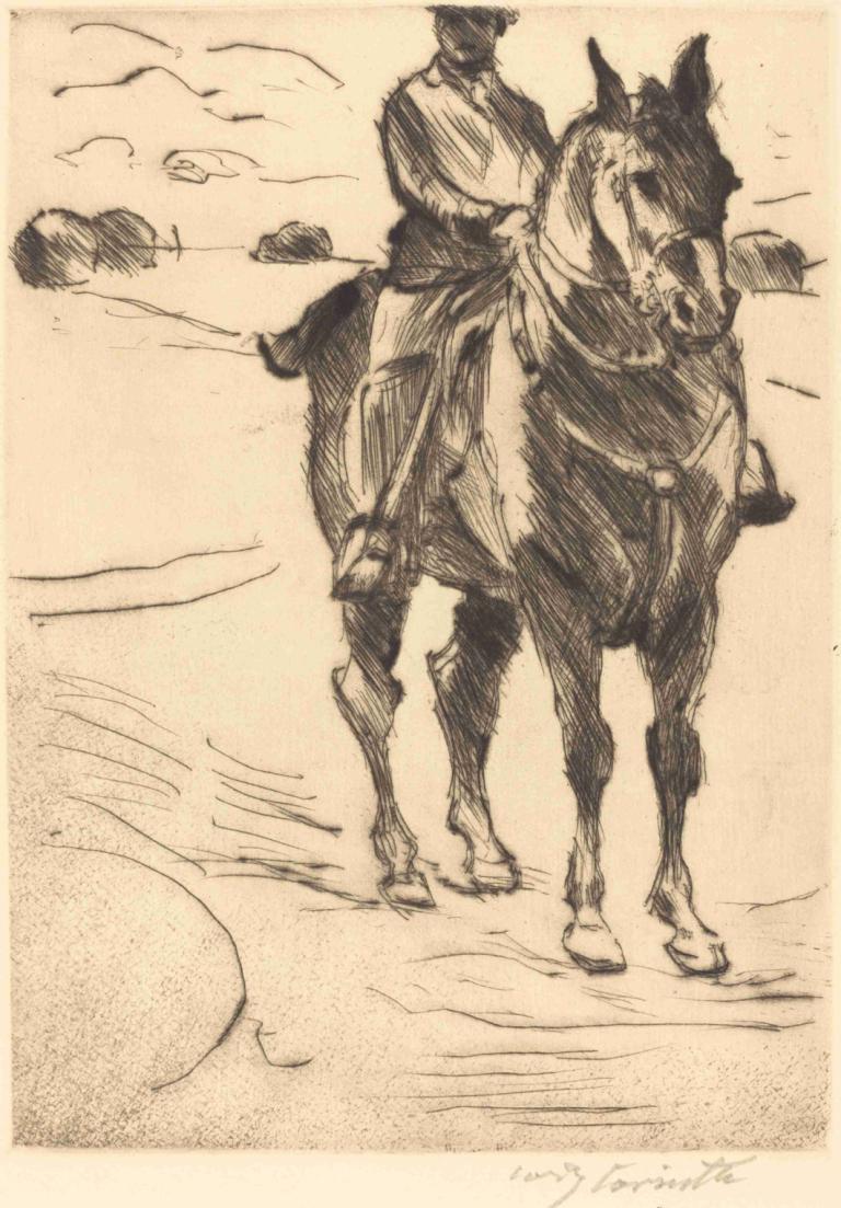 Horseman - II (Reiter II),Hiệp sĩ - II (The Wright II),Lovis Corinth,- Lovis Collins.,Phác thảo,Phác thảo