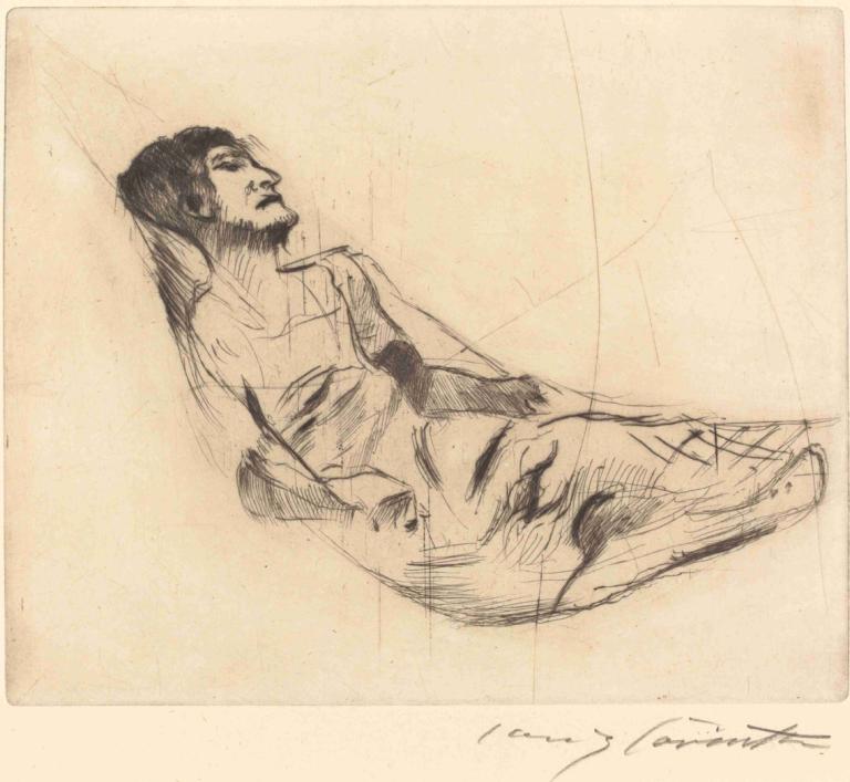 In the Hammock II," đáng kỹ này,,Lovis Corinth,- Lovis Collins.,Phác thảo,Phác thảo, 1 cậu bé, đấu