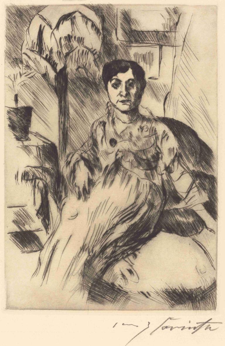 Interior with Woman (Interieur mit Frau),Trang sức nội y và phụ nữ (interieur MITFrau),Lovis Corinth