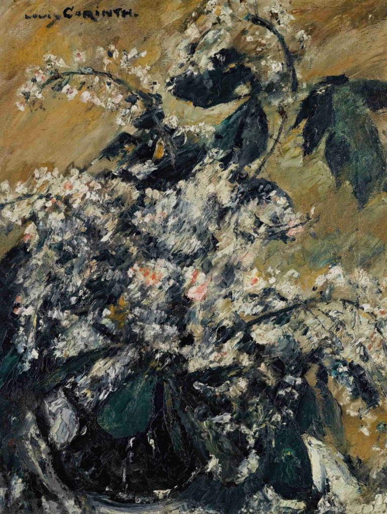 Kastanienblüten [Horse Chesnut Blossoms],馬慄花,Lovis Corinth,洛維斯·科林斯,油畫,油畫, 沒有人類, 傳統媒體, 獨奏, 繪畫（中）, 分支, 神奇寶貝（生物）