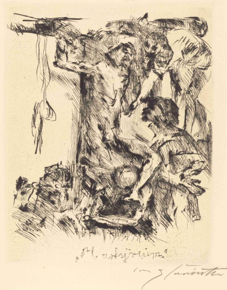 Martyrium (Martyrdom),Mučeništvo (Mučeništvo),Lovis Corinth,Bakrorez Jedkanica,Bakrorez Jedkanica, enobarvno