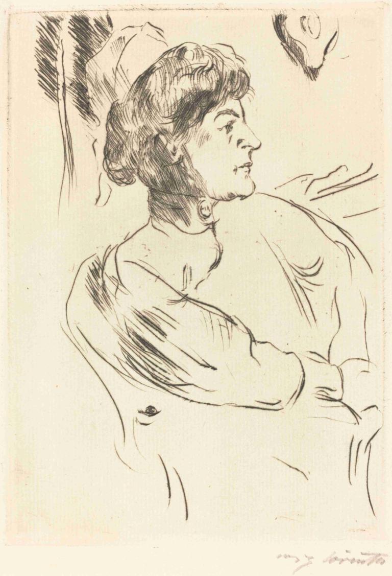 Nurse (Krankenschwester),護士（Krankenschwester）,Lovis Corinth,洛維斯·科林斯,素描,素描, 單色, 獨奏, 1男孩, 草圖, 傳統媒體, 男性焦點, 1個女孩