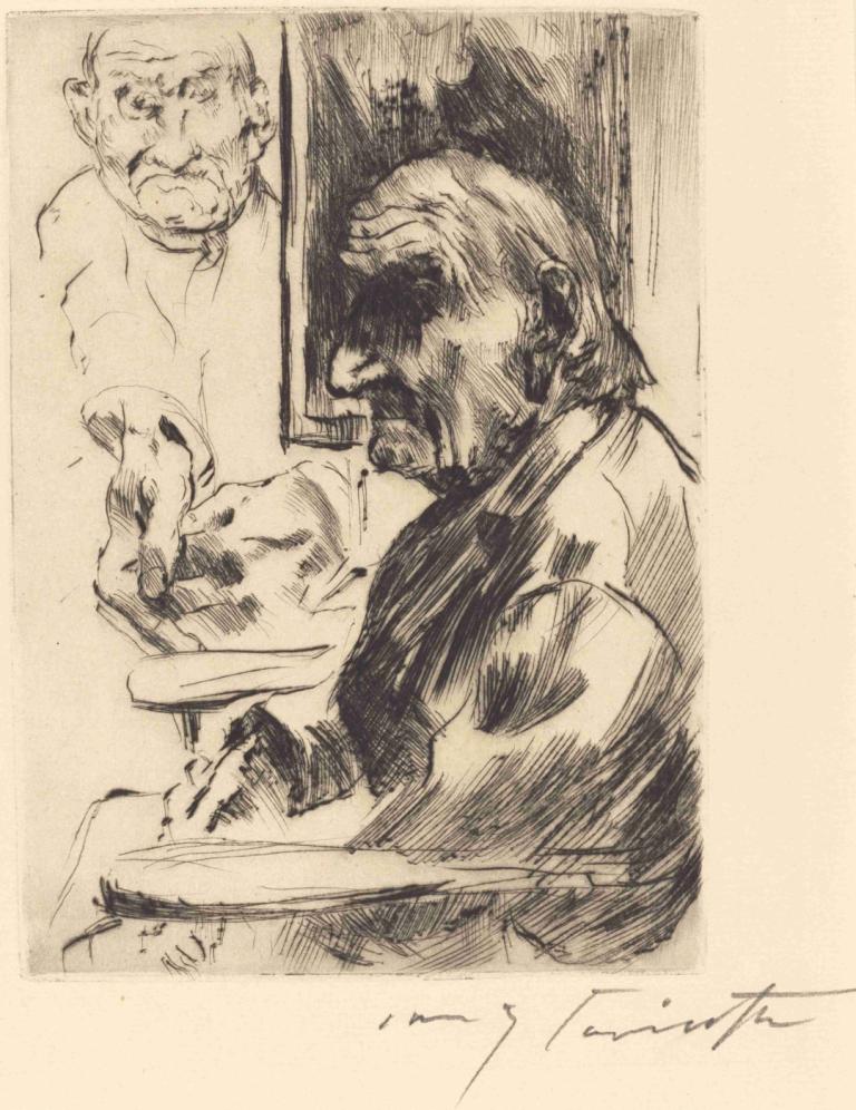 Old Man (Alter Mann),"Ông già" (Alter Mann),Lovis Corinth,- Lovis Collins.,Khắc tấm đồng,Khắc tấm đồng