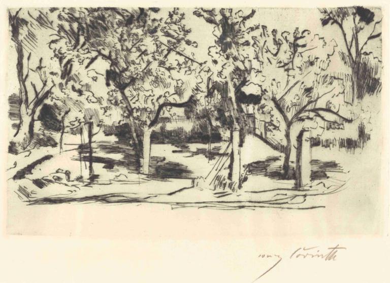 Orchard (Obstgarten),Vườn trái cây (Obstgarten),Lovis Corinth,- Lovis Collins.,Khắc tấm đồng,Khắc tấm đồng