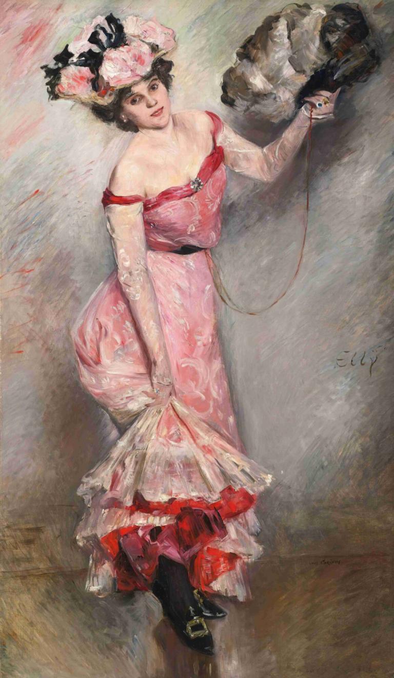 Portrait Of Ellÿ,Chân dung của Al.,Lovis Corinth,- Lovis Collins.,Tranh sơn dầu,Tranh sơn dầu, 1 cô gái, đầm